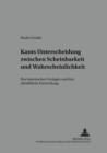 Kants Unterscheidung Zwischen Scheinbarkeit Und Wahrscheinlichkeit : Ihre Historischen Vorlagen Und Ihre Allmaehliche Entwicklung - Book