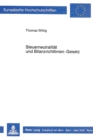 Steuerneutralitaet und Bilanzrichtlinien-Gesetz - Book