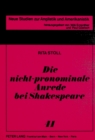 Die Nicht-Pronominale Anrede Bei Shakespeare - Book
