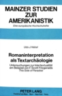 Romaninterpretation als Textarchaeologie : Untersuchungen zur Intertextualitaet am Beispiel von F. Scott Fitzgeralds «This Side of Paradise» - Book