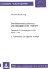 Der Nationalsozialismus ALS Paedagogisches Problem : Deutsche Erziehungsgeschichte 1933 - 1945 - Book