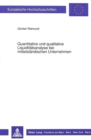 Quantitative und qualitative Liquiditaetsanalyse bei mittelstaendischen Unternehmen - Book