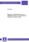 Eigentum, Repraesentation und Gewaltenteilung in der politischen Theorie von John Locke - Book