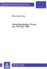 Deutschlandbilder Chinas von 1870 bis 1989 : Unter besonderer Beruecksichtigung der Perzeption der VR China zur deutschen Frage - Book