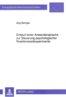 Entwurf einer Anwendersprache zur Steuerung psychologischer Reaktionszeitexperimente - Book