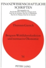 Bergson-Wohlfahrtsfunktion und normative Oekonomie - Book