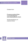 Programmzeitschriften aus publizistischer und wirtschaftlicher Sicht : Situationsdarstellung und empirische Studie - Book