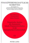 Empirische Analyse der Autonomie lokaler Finanzwirtschaften in der Europaeischen Gemeinschaft - Book