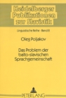 Das Problem der balto-slavischen Sprachgemeinschaft - Book