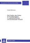 Die Position des Dritten im Prozevergleich in materiellrechtlicher und prozessualer Hinsicht - Book