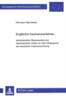 Englische Insolvenzverfahren : "Administrative Receivership" und "Administration Order" vor dem Hintergrund der deutschen Insolvenzordnung - Book
