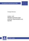 Lizenz- Und Athletenvereinbarungen Zwischen Sportverband Und Sportler - Book