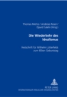 Die Wiederkehr Des Idealismus? : Festschrift Fuer Wilhelm Luetterfelds Zum 60. Geburtstag - Book