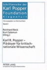 Karl R. Popper - Plaedoyer Fuer Kritisch-Rationale Wissenschaft - Book