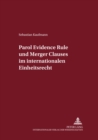 Parol Evidence Rule Und Merger Clauses Im Internationalen Einheitsrecht - Book
