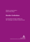 Herder-Gedenken : Interdisziplinaere Beitraege Anlaesslich Des 200. Todestages Von Johann Gottfried Herder - Book