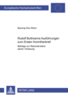 Rudolf Bultmanns Ausfuehrungen Zum Ersten Korintherbrief : Beitraege Zur Rekonstruktion Seiner Vorlesung - Book