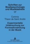 Experimentelle Untersuchung zur Formwahrnehmung in der Musik - Book