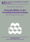 Synergieeffekte in der Fremdsprachenforschung : Empirische Zugaenge, Probleme, Ergebnisse - Book