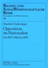 Opposition Im Nationalrat : Die Fpoe 1986 Bis 1999 - Book