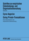 Going Private-Transaktionen : Eine Theoretische Und Empirische Untersuchung - Book