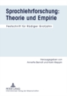 Sprachlehrforschung: Theorie und Empirie : Festschrift fuer Ruediger Grotjahn - Book