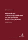 Die Deutschen Ausfuehrungsvorschriften Zur Europaeischen Insolvenzverordnung : Art. 102 Eginso - Book