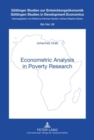 Econometric Analysis in Poverty Research : With Case Studies from Developing Countries - Book