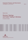 Directors’ Dealings and Insider Trading in Germany : An Empirical Analysis - Book