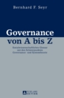 Governance Von a Bis Z : Sozialwissenschaftliches Glossar Mit Den Schwerpunkten Governance- Und Systemtheorie - Book
