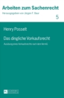 Das dingliche Vorkaufsrecht : Ausuebung eines Vorkaufsrechts nach dem VermG - Book