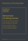 Menschsein- On Being Human : Deutsche und koreanische Studien zu Epistemologie, Anthropologie, Ethik und Politischer Philosophie- German and Korean Studies in Epistemology, Anthropology, Ethics and Po - Book