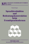 Sprachlernhabitus Und Bedeutungskonstruktion Beim Fremdsprachenlernen - Book