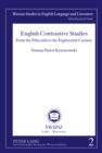 English Contrastive Studies : From the Fifteenth to the Eighteenth Century - Book