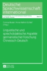 Linguistische Und Sprachdidaktische Aspekte Germanistischer Forschung Chinesisch-Deutsch - Book