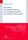 Das Verbot Der Doppelverwertung Von Vermoegenspositionen Bei Unterhalt Und Zugewinn - Book