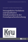 Introspektive Verfahren und Qualitative Inhaltsanalyse in der Fremdsprachenforschung - Book