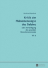 Kritik Der Phaenomenologie Des Geistes : Oder: Verteidigung Des Gesunden Menschenverstandes - Book