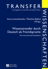 Wissenstransfer durch Deutsch als Fremdsprache : Eine internationale Perspektive - Book