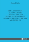 Der Lateinisch-Altenglische Libellus Precum in Der Handschrift London, British Library, Arundel 155 - Book