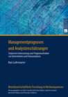 Managementprognosen Und Analystenschaetzungen : Empirische Untersuchung Zum Prognoseverhalten Von Unternehmen Und Finanzanalysten - Book