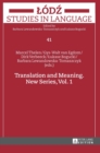 Translation and Meaning : New Series, Vol. 1 - Book