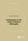 Prolegomena to the Study of Modern Philosophy - Book
