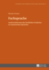 Fachsprache : Ausdrucksformen der fachlichen Funktion in romanischen Sprachen - eBook