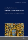 What Literature Knows : Forays into Literary Knowledge Production - eBook