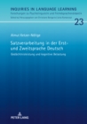 Satzverarbeitung in Der Erst- Und Zweitsprache Deutsch : Gedaechtnisleistung Und Kognitive Belastung - Book