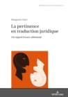 La pertinence en traduction juridique : Un regard franco-allemand - eBook