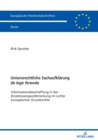 Unionsrechtliche Sachaufklaerung de lege ferenda : Informationsbeschaffung in der Einzelzwangsvollstreckung im Lichte europaeischer Grundrechte - eBook