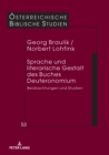 Sprache und literarische Gestalt des Buches Deuteronomium : Beobachtungen und Studien - eBook