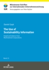 The Use of Sustainability Information : Empirical Evidence from Multinational Corporations - Book
